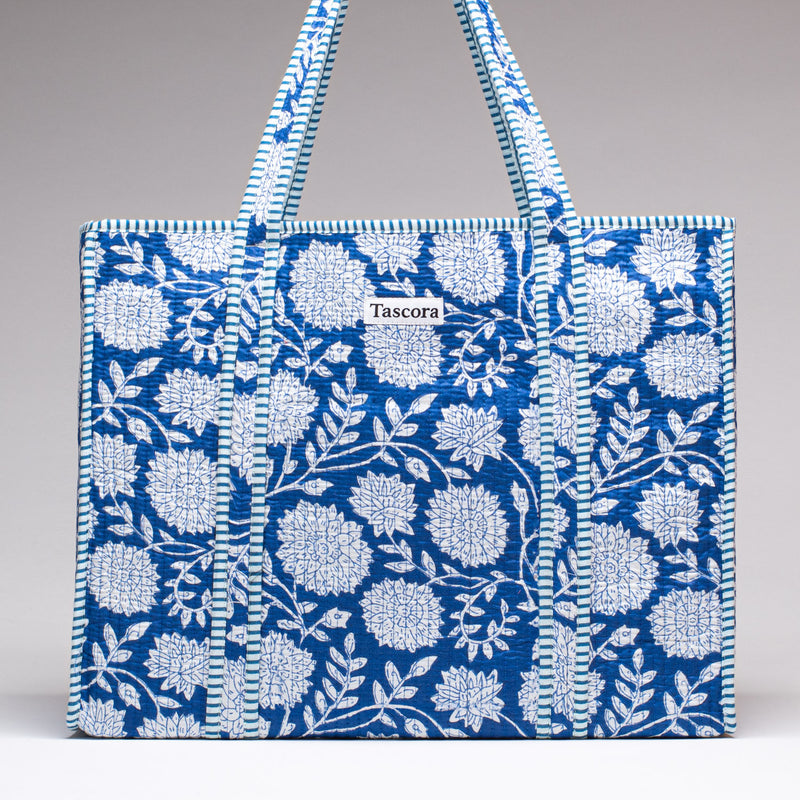 Blue Dhalia Tote